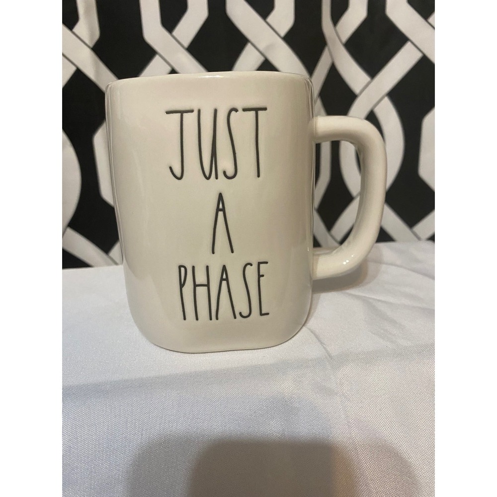 Rae Dunn Just A Phase‎ Coffee Mug Novelty Cup Ceramic Tea Latte